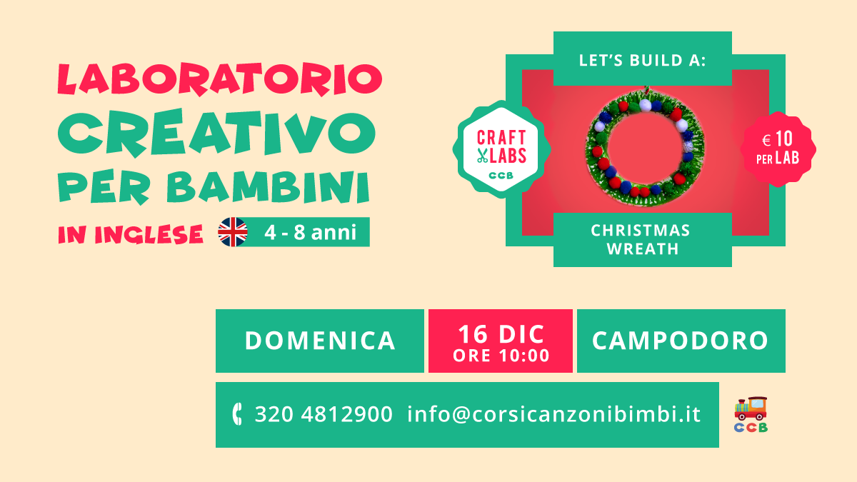 02 laboratorio creativo bambini inglese padova vicenza - Christmas Wreath il Laboratorio Creativo per Bambini in Inglese | Padova, Vicenza