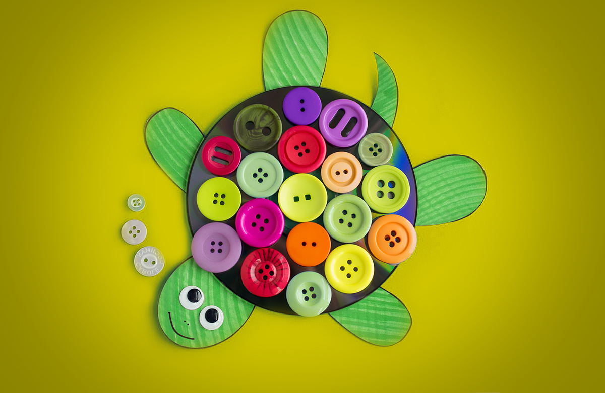 04 Febbraio Turtle mod - Button Turtle Laboratorio Creativo per Bambini in Inglese tra Padova e Vicenza